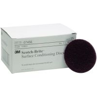 Scotch-Brite 07456 Maroon 3 in. Medium No-Hole Surface Conditioning Disc (25 Ct)