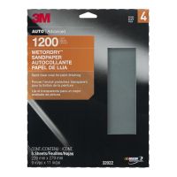 Wetordry 1200 Grit 9 x 11 in. Sanding Abrasive Sheet (5/Box)