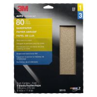 3M Sandpaper 80 Grit 9 x 11 in.