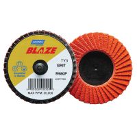 Norton Blaze 90152 Type 27 Quick Change 3 in. 60 Grit Flat Mini Flap Disc