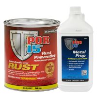 Rust Preventative Coating Gloss Black Quart Kit with Metal Prep