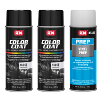 SEM 2 Pack 15013 Color Coat Landau Black + Vinyl Prep Restoration Kit