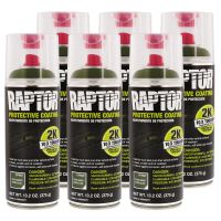 Raptor 2K Olive Green Spray-On Truck Bedliner Aerosol 6 Pack (13.2 oz)