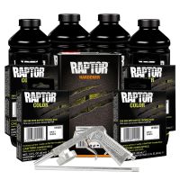 U-POL White 4L Raptor Truck Bed Liner Kit with Gun