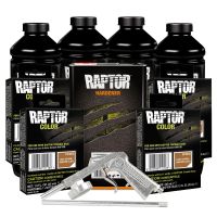 U-POL Light Brown 4L Raptor Truck Bed Liner Kit with Gun