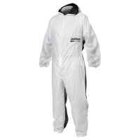 CLEAN Reusable Coverall White Nylon Front/Cotton Back (Large)