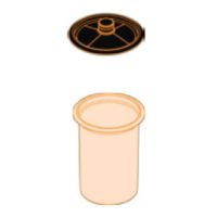 Devilbiss DeKup DPV-34-200-K50 34 oz./1000mL Cup 200 Micron Lid Kit (50 ct)