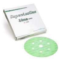 KOVAX Super Assilex 193-2527 15 Hole Hook & Loop 6 in. 1000 Grit Lime Sanding Disc (25 ct)