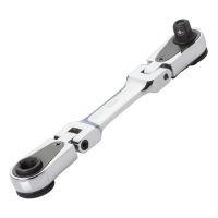 EZ Red 4S04 1/4" Stubby Combination Drive Flex Head Ratchet