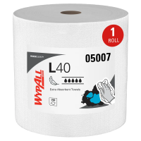 WypAll 05007 L40 Series Jumbo Roll Double Re-Creped Towel (750 Sheets)