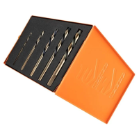 KnKut 5KK10-LH 5 Piece Left Hand Step Point Mechanics Drill Bit Set