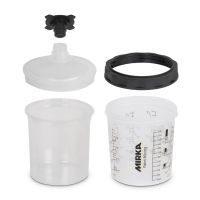 Mirka 9190170400 400ml Paint Cup System Kit with 125µm Filter Lid (50/Pack)