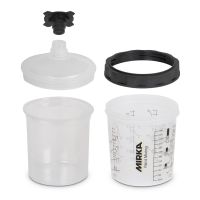Mirka 9190172400 400ml Paint Cup System Kit with 190µm Filter Lid (50/Pack)