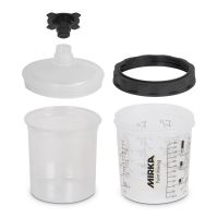 Mirka 9190172650 650ml Paint Cup System Kit with 190µm Filter Lid (50/Pack)