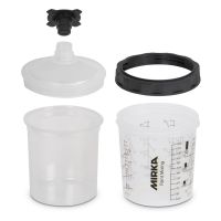 Mirka 9190172850 850ml Paint Cup System Kit with 190µm Filter Lid (50/Pack)