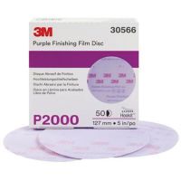 3M 30566 260L Hook and Loop Purple 5 in. 2000 Grit Sanding Disc (50 Discs)