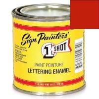 One-Shot 102L-HP Oil Based Fire Red Lettering Enamel (1/2 Pint)