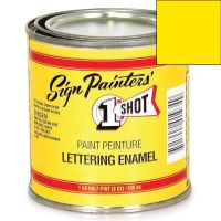 One-Shot 130L-HP Oil Based Primrose Yellow Lettering Enamel (1/2 Pint)