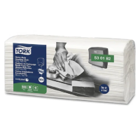 Tork 530182 Heavy-Duty Premium White Paper Cleaning Cloth (105 Sheets)