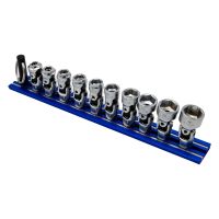 VIM Tools DDSUJM400 10 Piece 6-Pt Dual Drive Stubby Uj Metric Socket Set