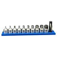 VIM Tools SHM400A 10 Piece 1/4" Drive Stubby Hex Metric Driver Bit Set