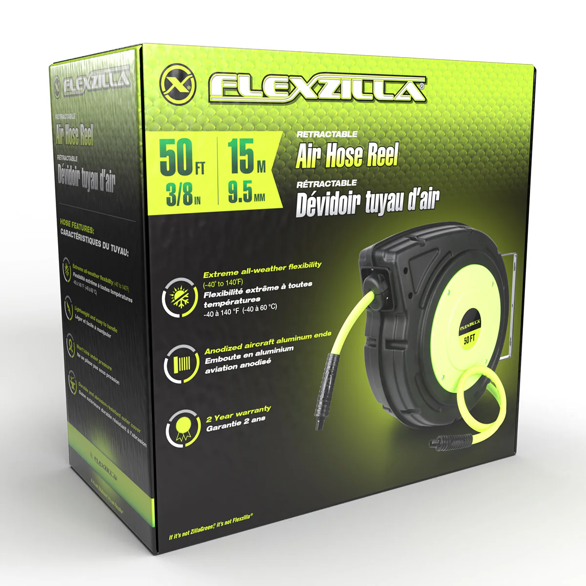 Flexzilla L8250FZ Retractable Air Hose Reel (50 ft.)