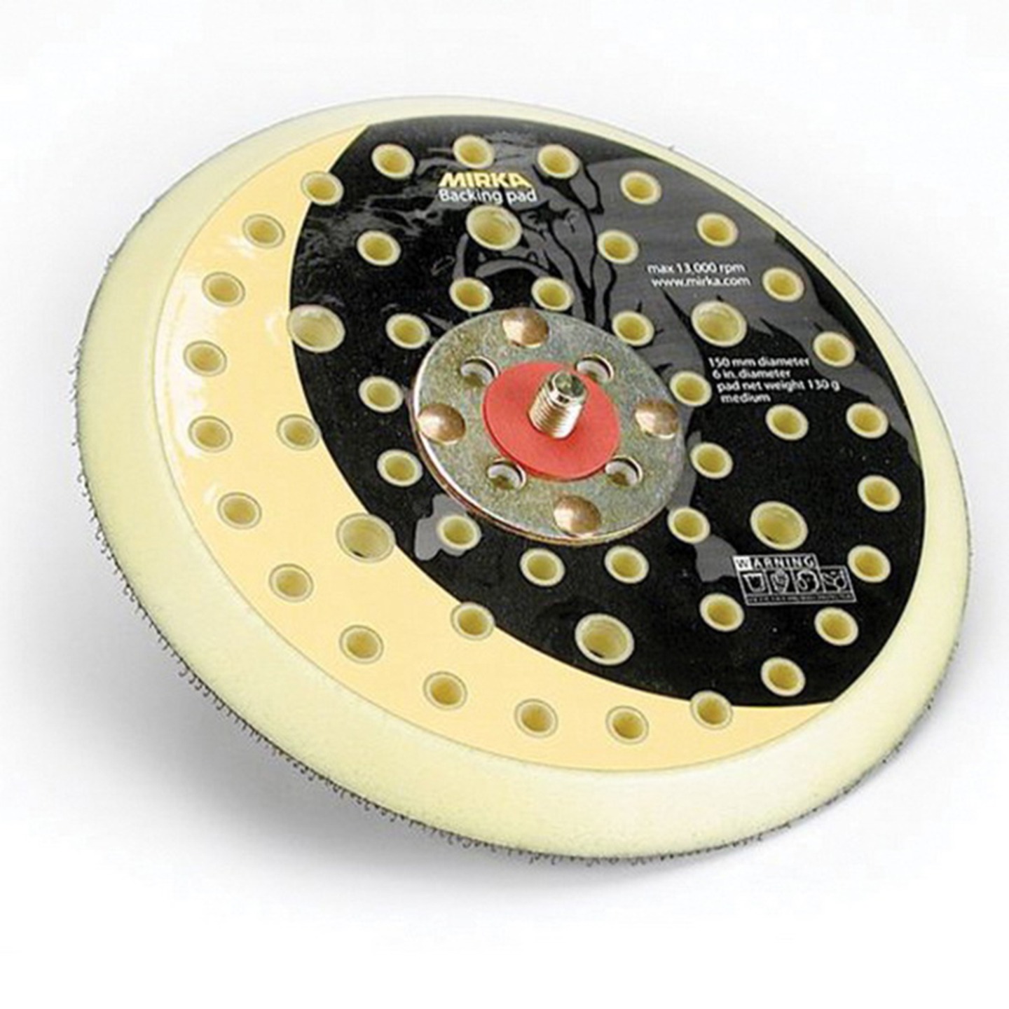 Mirka 916GV Hook and Loop 6 in. Grip Faced Vacuum Back-Up Pad (Each)