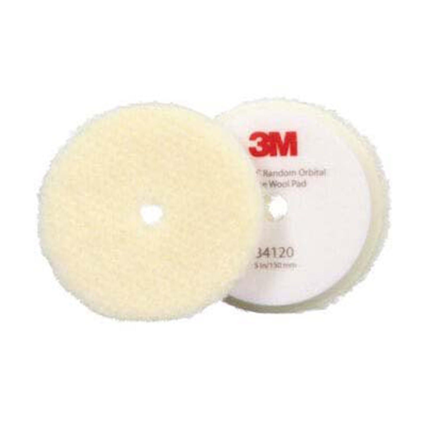 3M Perfect-It 34120 Coarse Hook & Loop Wool 5 in. Random Orbital Compounding Pad