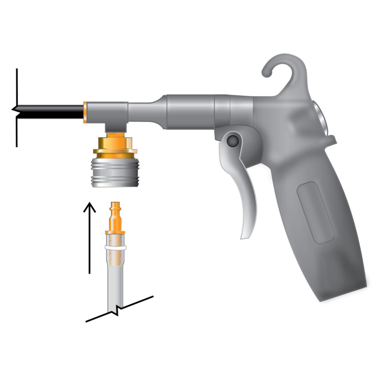 Rusfre 5050QC Mitey Bee Undercoat Gun with Quick Coupler
